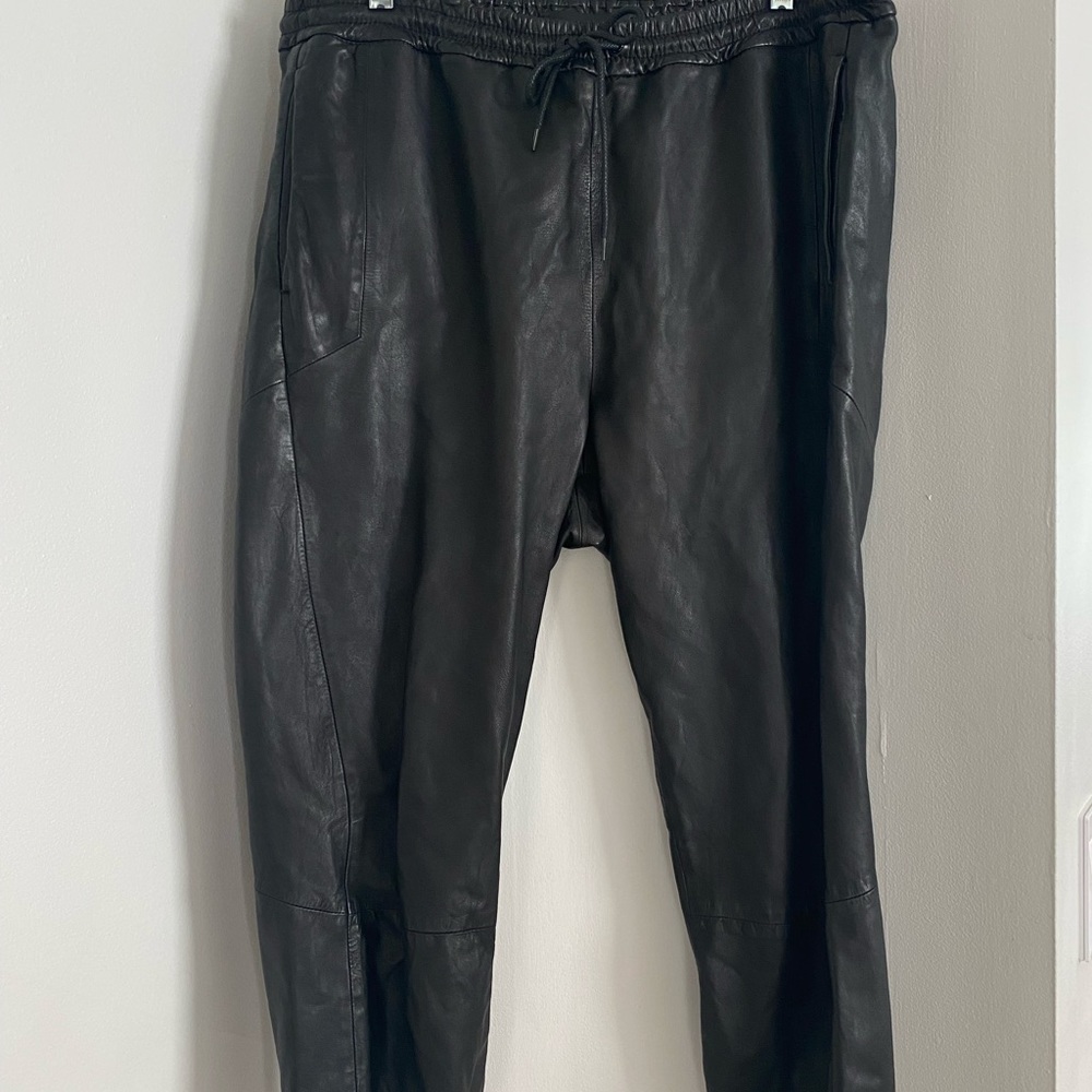 J brand leather jogger xl
